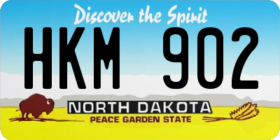 ND license plate HKM902