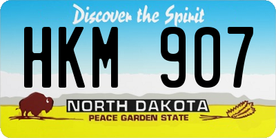 ND license plate HKM907