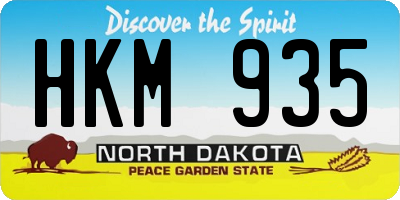 ND license plate HKM935