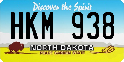 ND license plate HKM938