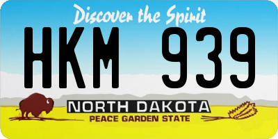 ND license plate HKM939