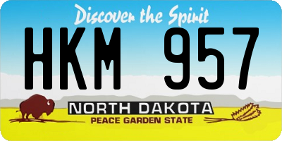 ND license plate HKM957