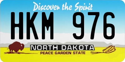 ND license plate HKM976