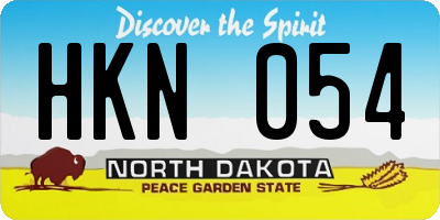 ND license plate HKN054