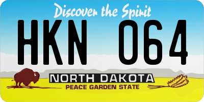 ND license plate HKN064