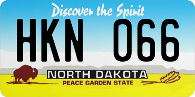 ND license plate HKN066