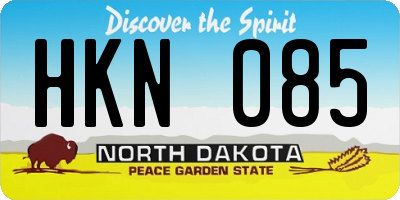 ND license plate HKN085