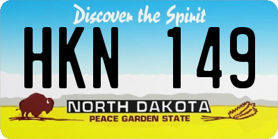 ND license plate HKN149