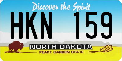 ND license plate HKN159