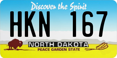 ND license plate HKN167
