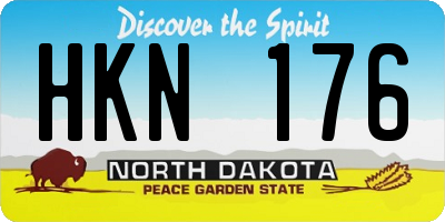 ND license plate HKN176
