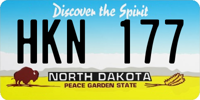 ND license plate HKN177