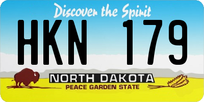 ND license plate HKN179