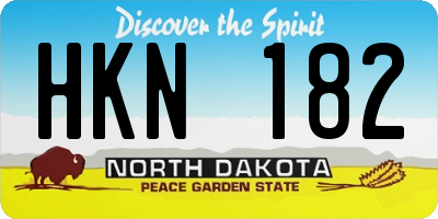 ND license plate HKN182