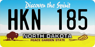ND license plate HKN185