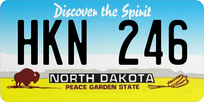 ND license plate HKN246