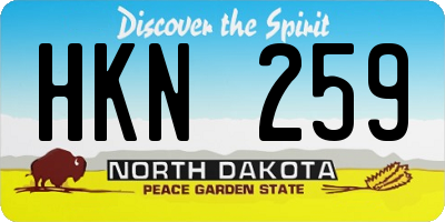 ND license plate HKN259