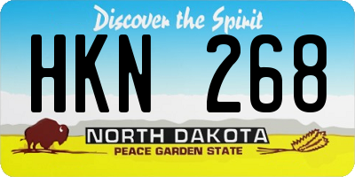 ND license plate HKN268