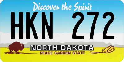 ND license plate HKN272