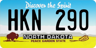 ND license plate HKN290