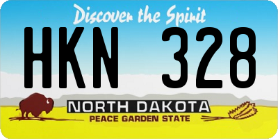 ND license plate HKN328