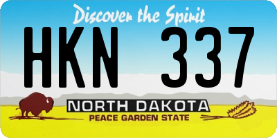 ND license plate HKN337