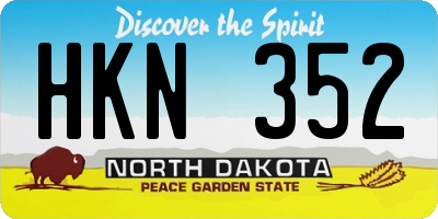 ND license plate HKN352