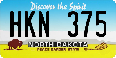 ND license plate HKN375