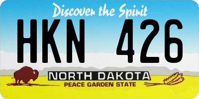 ND license plate HKN426