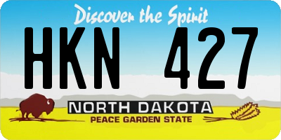 ND license plate HKN427