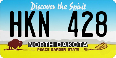 ND license plate HKN428