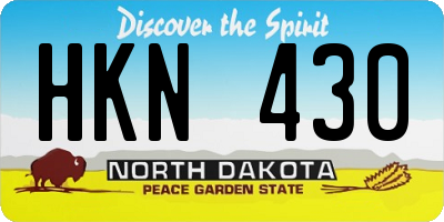 ND license plate HKN430