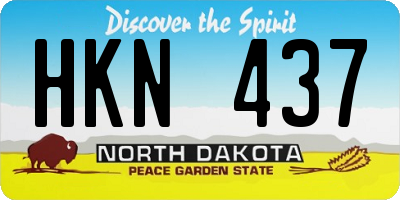 ND license plate HKN437