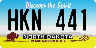 ND license plate HKN441