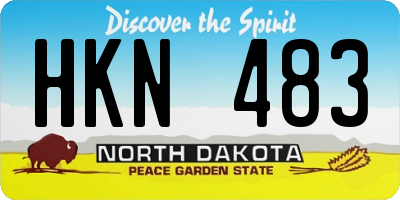 ND license plate HKN483