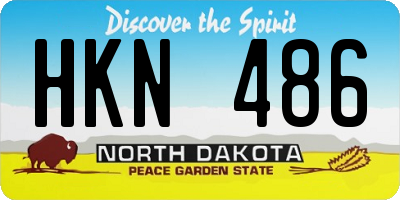 ND license plate HKN486