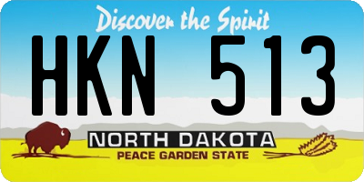ND license plate HKN513