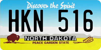 ND license plate HKN516