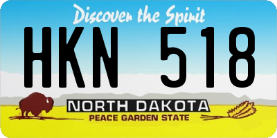 ND license plate HKN518