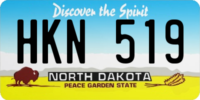ND license plate HKN519