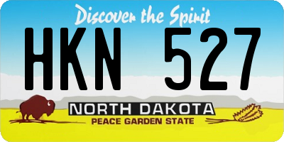 ND license plate HKN527