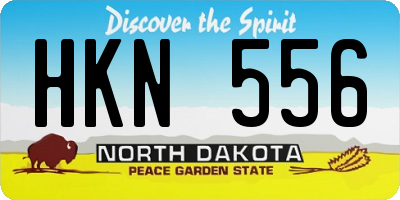 ND license plate HKN556