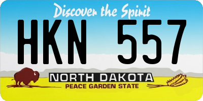 ND license plate HKN557