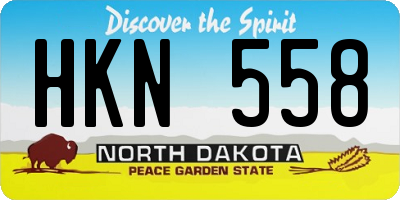 ND license plate HKN558