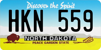 ND license plate HKN559