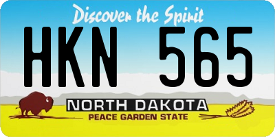 ND license plate HKN565