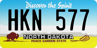 ND license plate HKN577