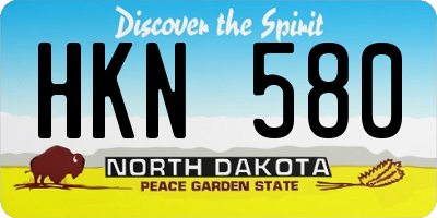 ND license plate HKN580
