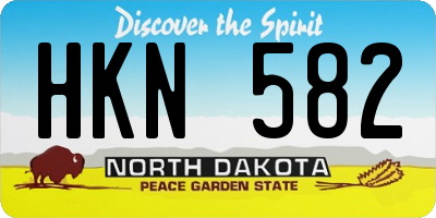ND license plate HKN582