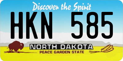 ND license plate HKN585